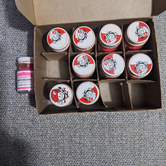 Vintage Ceramichrome Bisk Chrome glass art stain in original box - Picture 2 of 2